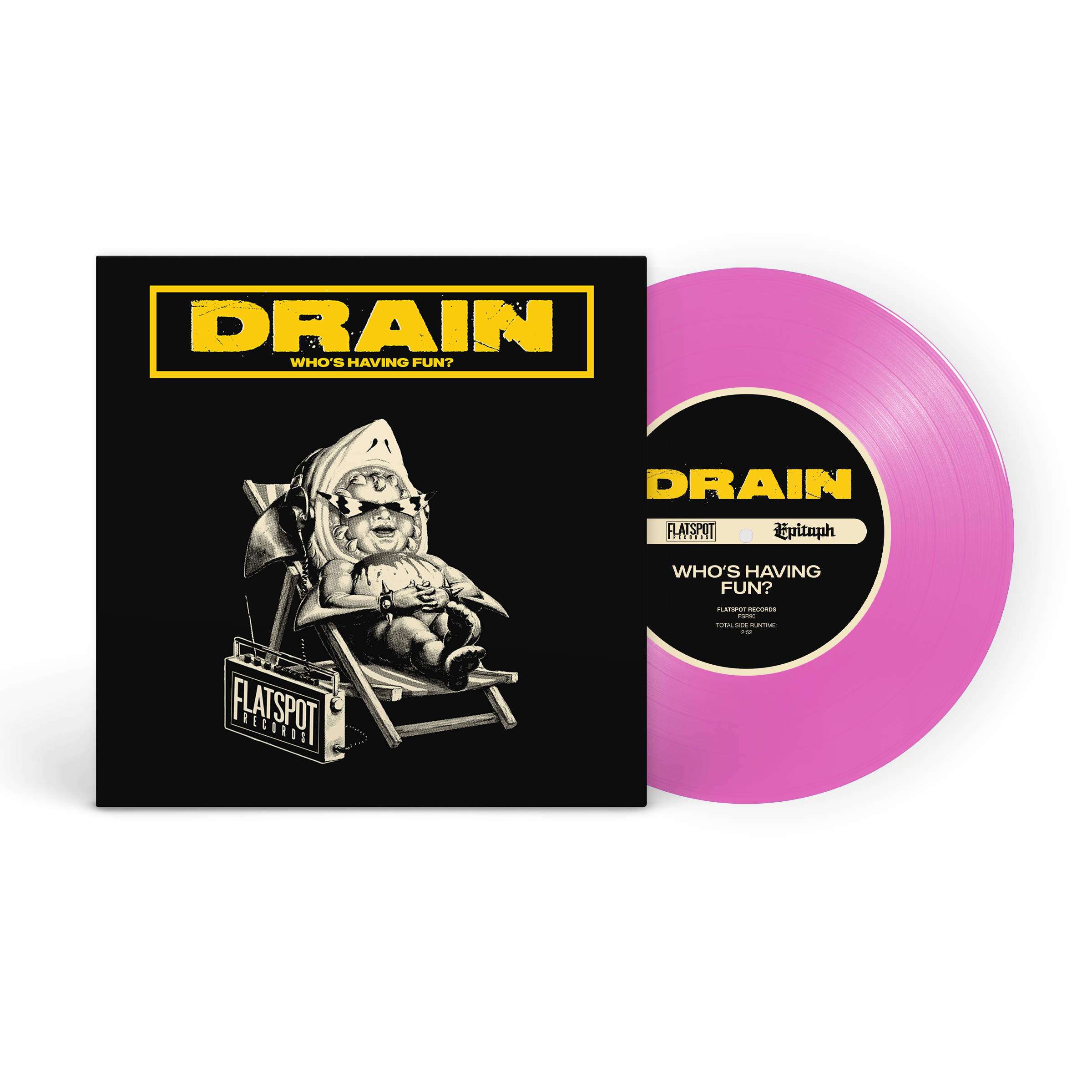 洋楽 Burn Out Records Keep On Trying Drain - Who's Having Fun? Hot Pink 7