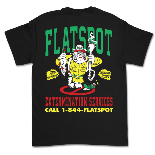 Flatspot Records - Extermination Dog Tee - Black