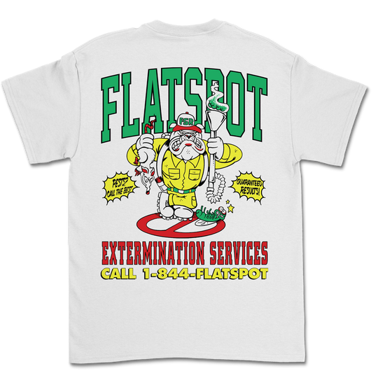 Flatspot Records - Extermination Dog Tee - White