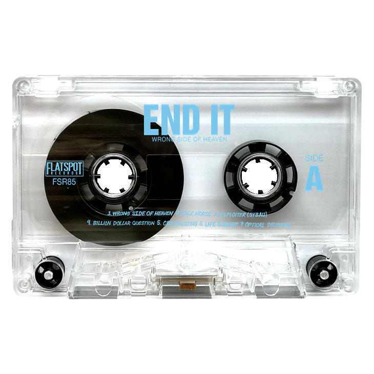 End It - Wrong Side of Heaven Cassette - Clear Shell w/ Sky Blue Ink