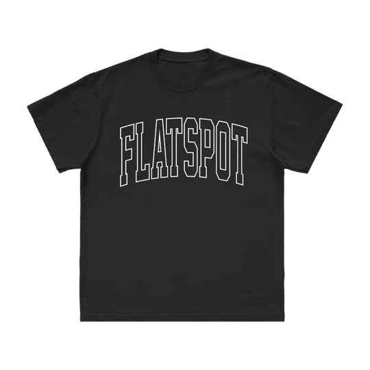 Flatspot Records - Outline Tee (Black)