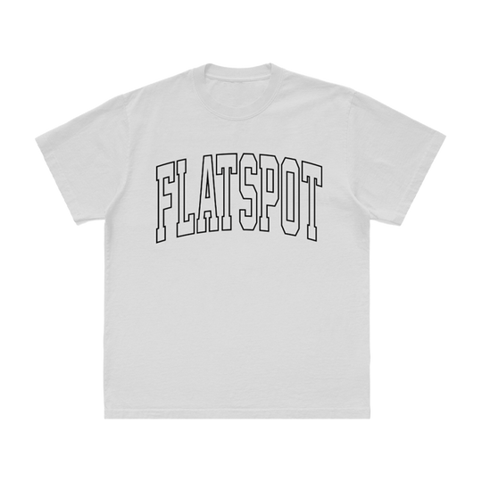 Flatspot Records - Outline Tee (White)