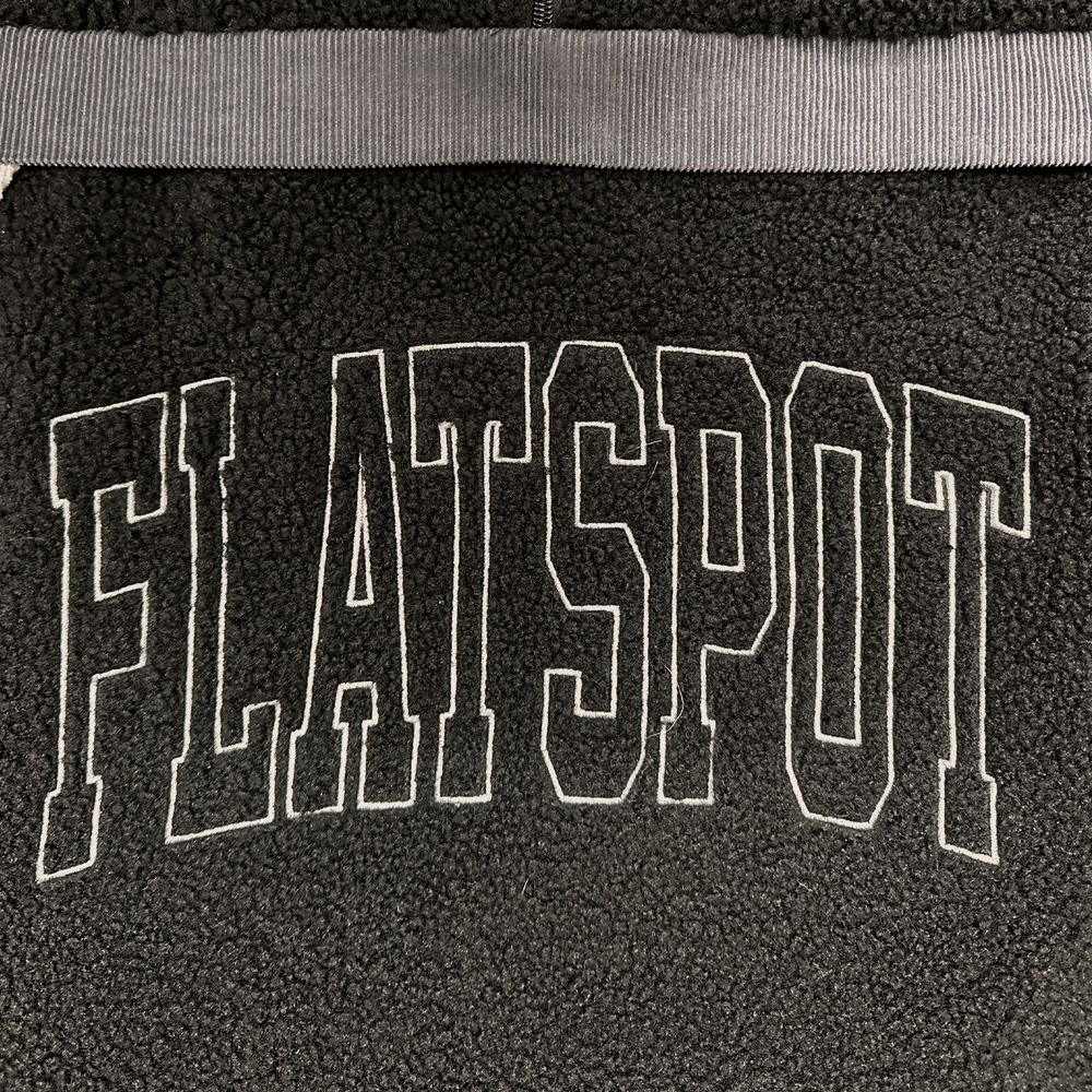 Flatspot Records - Half-Zip Embroidered Sherpa