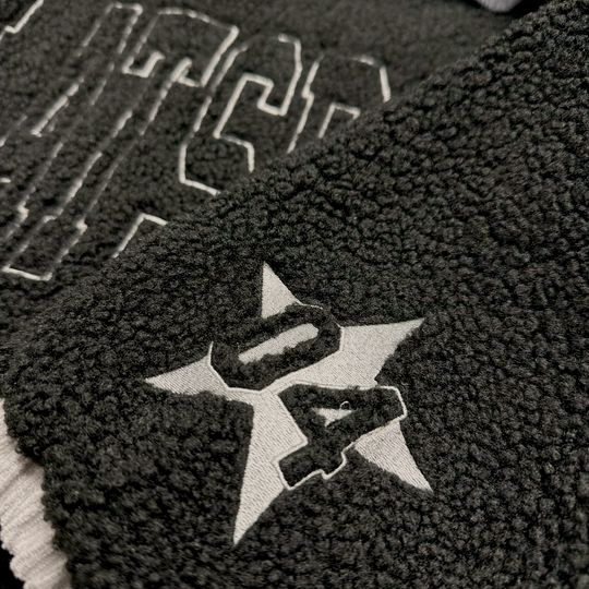 Flatspot Records - Half-Zip Embroidered Sherpa