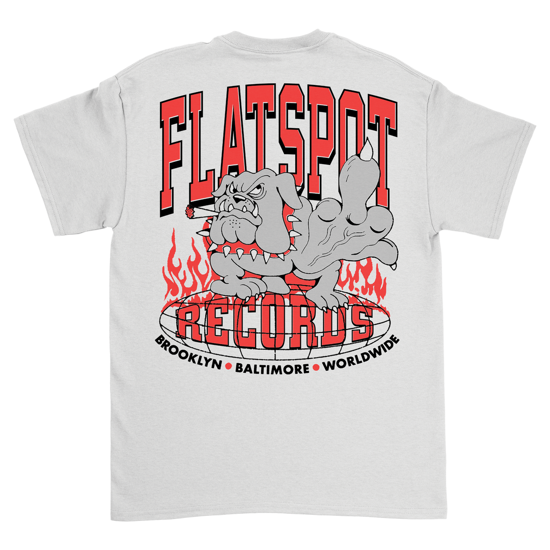 Flatspot Records - F The World Dog White Tee