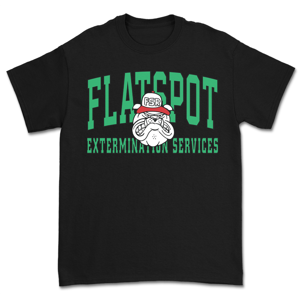 Flatspot Records - Extermination Dog Tee - Black