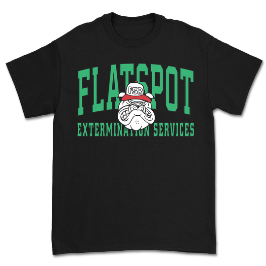 Flatspot Records - Extermination Dog Tee - Black