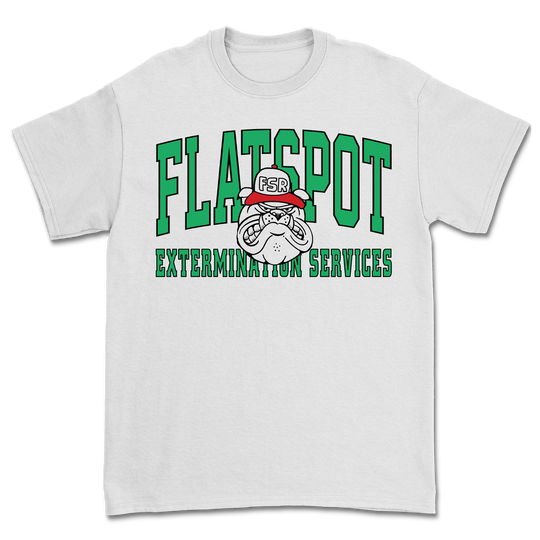 Flatspot Records - Extermination Dog Tee - White