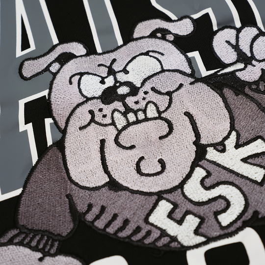 Flatspot Records - Embroidered Bulldog Crewneck